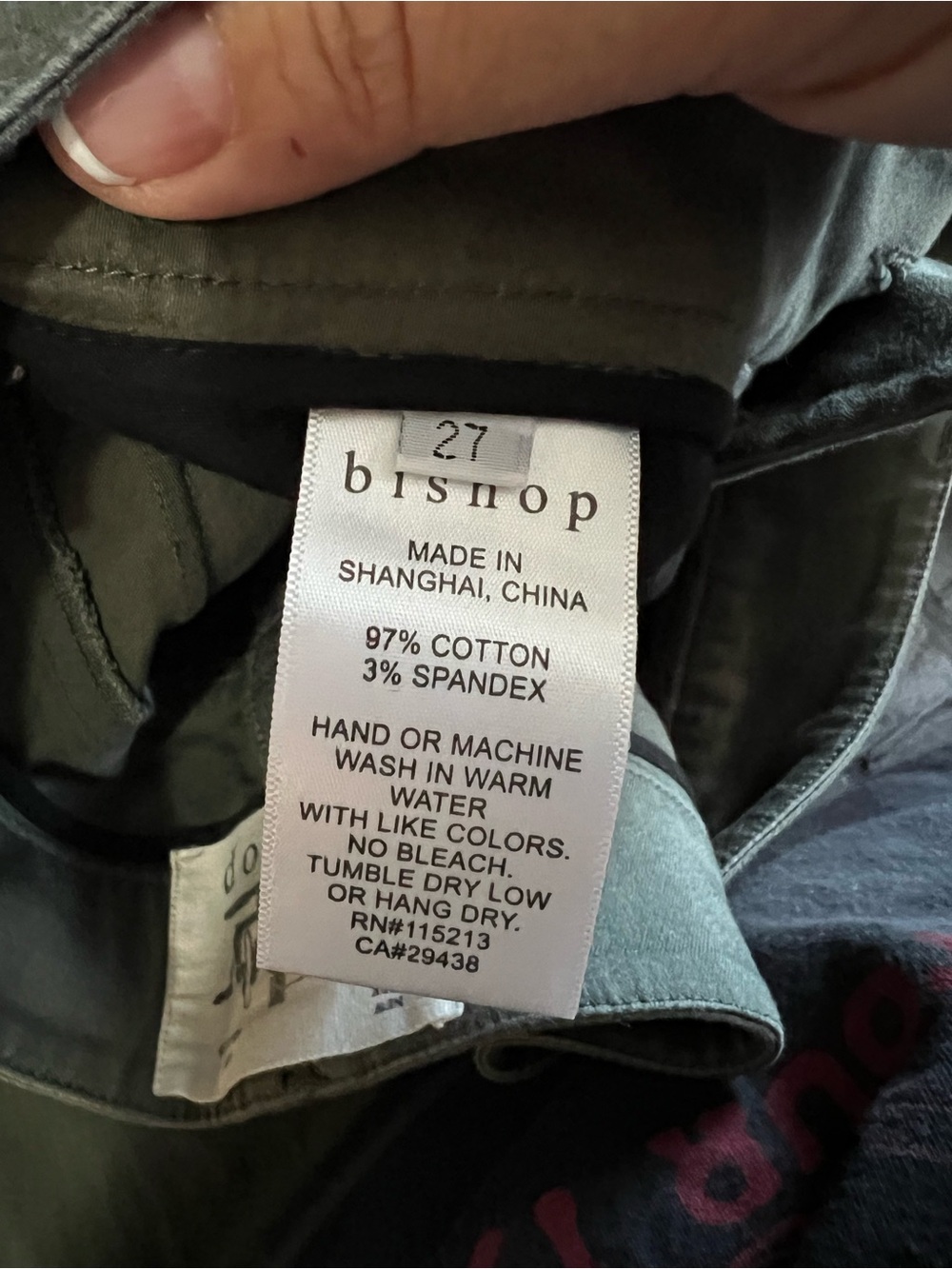 Bishop of Seventh Vintage Y2K Olive Green Low Rise Bootcut Flare Long Pants - Picture 10 of 11